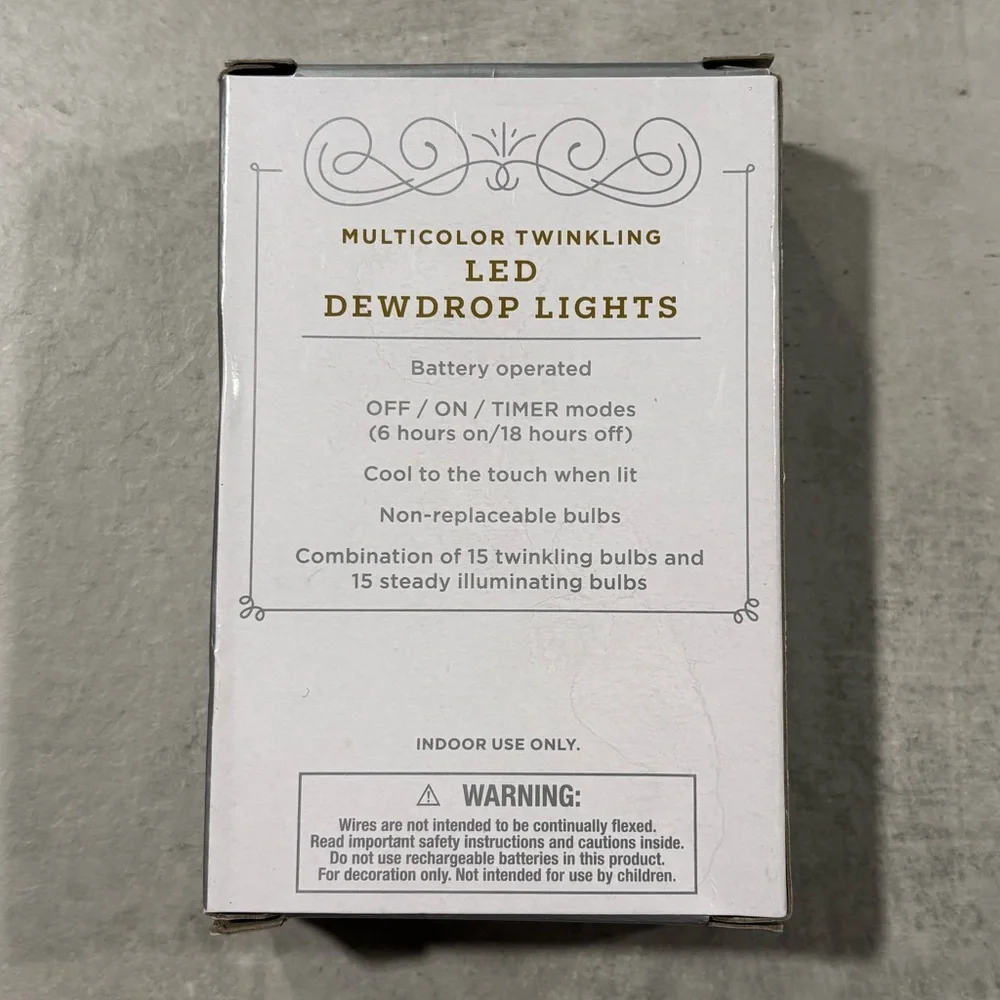 Wondershop 30ct Battery Operated LED Dewdrop Fairy String Lights Multicolored